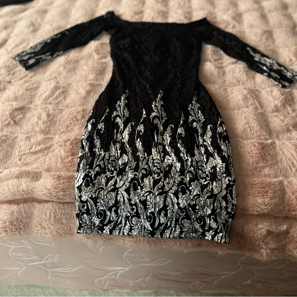 Cameo small, Black and Silver dress